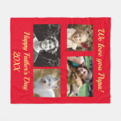 Vierer Foto Personalisiert Fleece Blankon (Vorderseite (Horizontal))