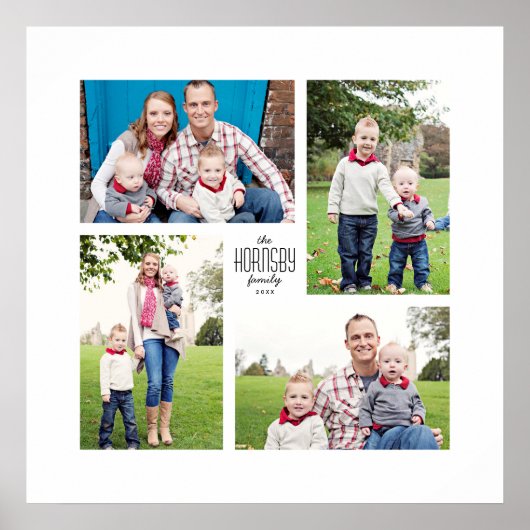 Vierer-Foto-Print der Square Custom Family Poster (Vorne)