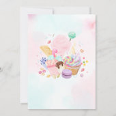 Vierer-mal-Sweet-Geburtstagsparty Einladung (Rückseite)