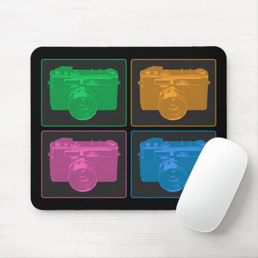 Vierer-Pop-Kunstkameras Mousepad (Mit Mouse)