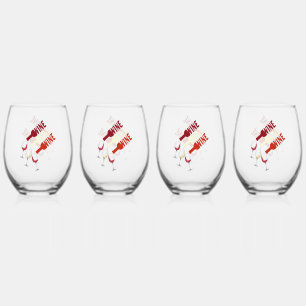 Vierer-Set Weingläser ohne Stiel Trinkgläser  Weinglas Ohne Stiel