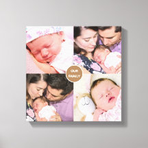 Viererfamilien-Foto-Quadrat