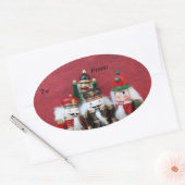 Vierergruppe Ovaler Aufkleber (Umschlag)