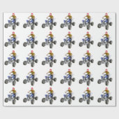 Viererkabel-Fahrrad ATV, das zur Front kommt Geschenkpapier (Flach)