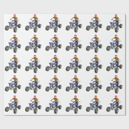 Viererkabel-Fahrrad ATV, das zur Front kommt Geschenkpapier (Flach)