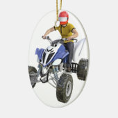 Viererkabel-Fahrrad ATV, das zur Front kommt Keramik Ornament (Links)