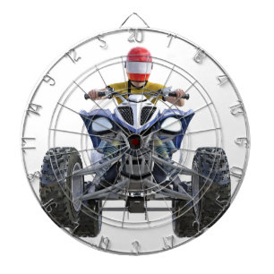 Viererkabel-Fahrrad ATV, einen Wheelie zur Front Dartscheibe