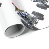 Viererkabel-Fahrrad ATV, einen Wheelie zur Front Geschenkpapier (Rolleneckpunkt)