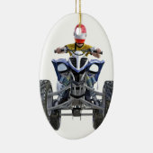 Viererkabel-Fahrrad ATV, einen Wheelie zur Front Keramik Ornament (Rechts)