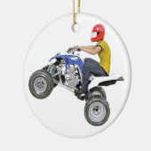 Viererkabel-Fahrrad ATV im Seitenprofil Keramik Ornament (Links)