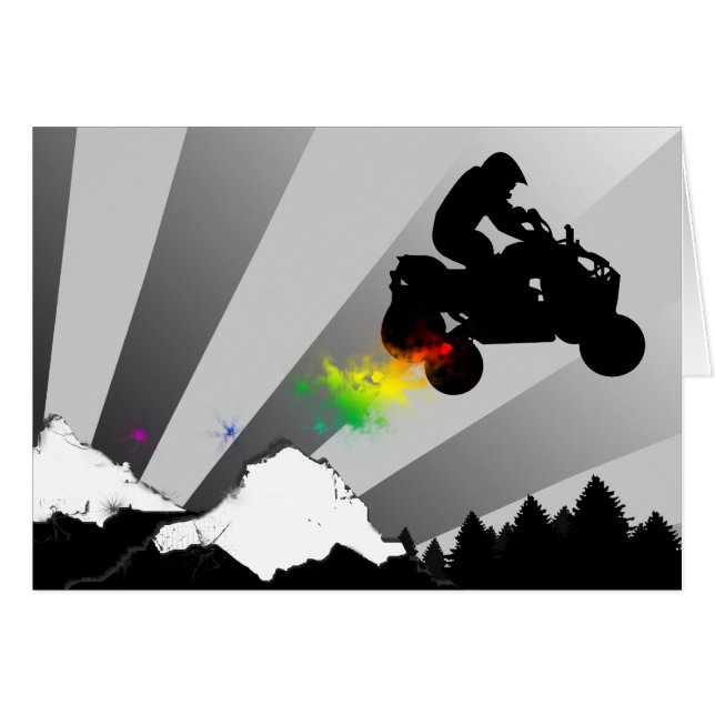 Viererkabel. Regenbogensonnenuntergang (Vorderseite (Horizontal))