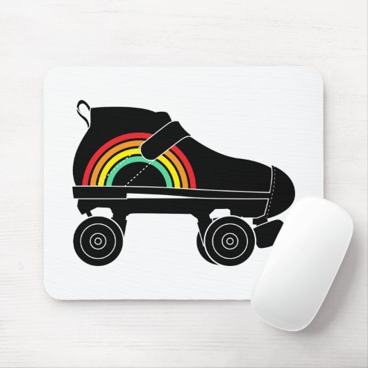 Viererkabelrollen-Skateregenbogen Mousepad (Mit Mouse)