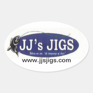 Viererpack von JJ's Jigs Ovaler Aufkleber