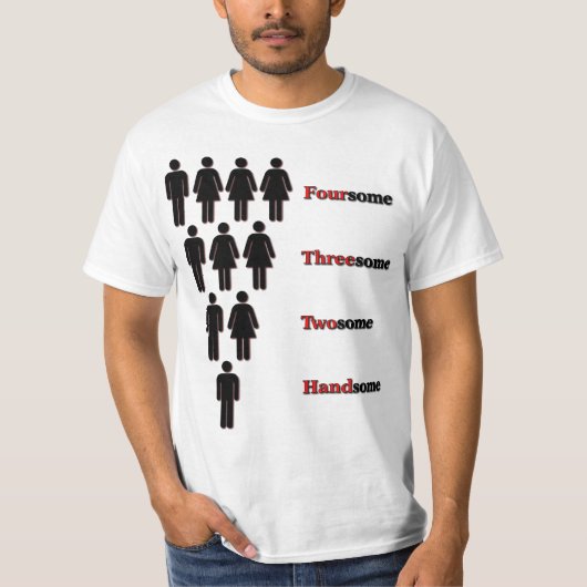 ViererspielThreesomeTwosome hübsch T-Shirt (Vorderseite)