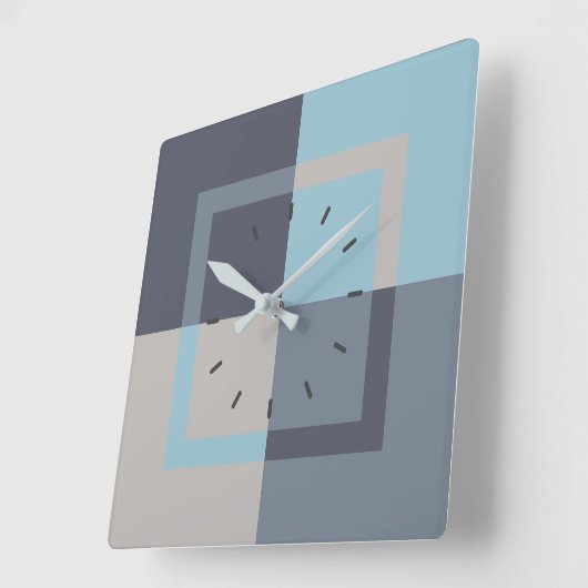 Vierfarbenkombo Quadratische Wanduhr (Winkel)