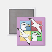 Vierfarbige Albatross Magnet (Vorderseite/Rückseite)