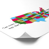 Vierfarbige Karte Poster (Ecke)