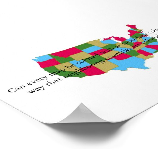 Vierfarbige Karte Poster (Ecke)