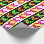 Vierfarbige Kopfhörer Pop Art Head Telefon Geschenkpapier (Ecke)