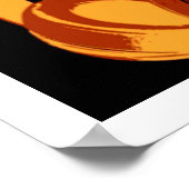 Vierfarbige Kopfhörer Pop Art Head Telefon Poster (Ecke)