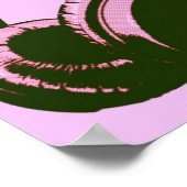 Vierfarbige Pop Art Kopfhörer Poster (Ecke)