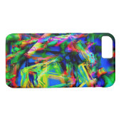 Vierfarbige Quadrate, falsche Pinselstriche Case-Mate iPhone Hülle (Rückseite (Horizontal))