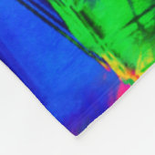 Vierfarbige Quadrate, falsche Pinselstriche Fleecedecke (Ecke)