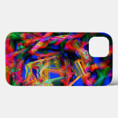 Vierfarbige Quadrate mit farbigem Pinselstrich Case-Mate iPhone Hülle (Rückseite (Horizontal))