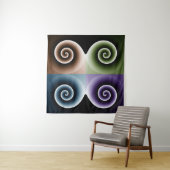 Vierfarbige Spiralkunst Abstrakt Wandteppich (Beispiel (Horizontal))