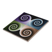 Vierfarbige Spiralkunst Fliese (Seite)