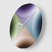 Vierfarbige Spiralkunst Große Wanduhr (Winkel)