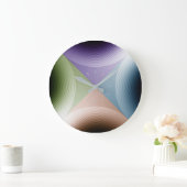 Vierfarbige Spiralkunst Große Wanduhr (Zuhause)