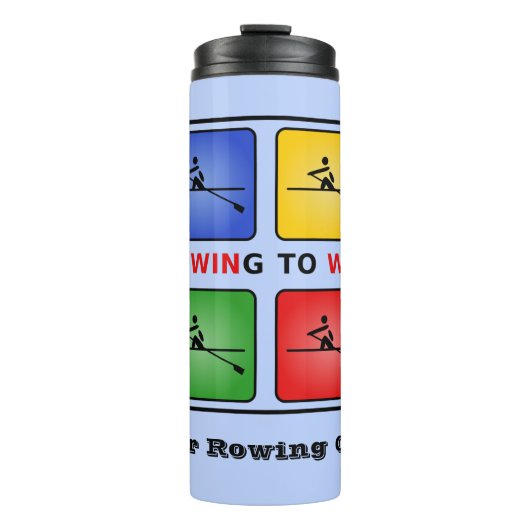 Vierfarbiger Crew Club personalisiert Thermosbecher (Vorderseite)