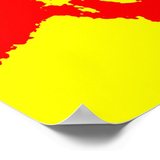 Vierfarbiger Pop Art Bison Buffalo Poster (Ecke)