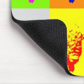 Vierfarbiger Pop Art Buffalo Bison Mousepad (Ecke)