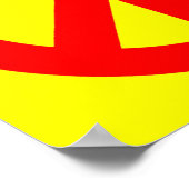 Vierfarbiger Pop Art Peace Sign Poster (Ecke)