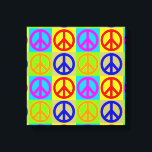 Vierfarbiger Pop Art Peace Sign Wrapper Canvas Leinwanddruck<br><div class="desc">Populäre und historische Symbole - Symbol des Friedens Symbol Digitaler Pop Kunst</div>