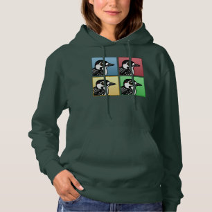 Vierfarbiger roter Specker Hoodie