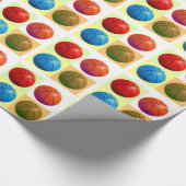 Vierfarbiges Pop Art Basketball Wrapper Geschenkpapier (Ecke)
