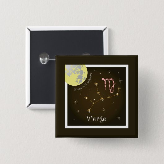 Vierge 23 août au 23 septembre Buttons (Vorne & Hinten)