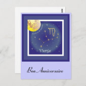 Vierge 23 août au 23 septembre Postkarte (Vorne/Hinten)