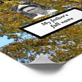 Viergenerationen Herbst Cottonwood Family Tree Fot Poster (Ecke)