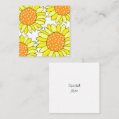 Vierhandgezogene gelbe Orangenblüten Mitteilungskarte (Vorne/Hinten)