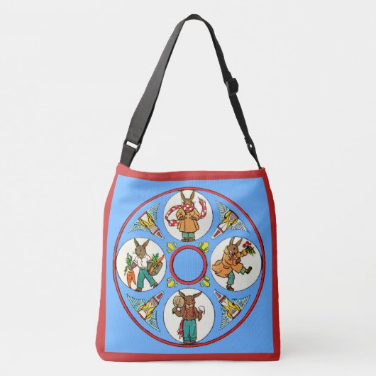 Vierjahreszeitschrift eines Hasen Tragetaschen Mit Langen Trägern (Rückseite)