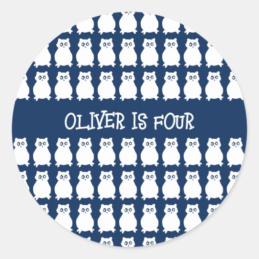 Vierjährige Geburtstagsparty Runder Aufkleber (Vorderseite)
