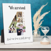 Vierjähriger Hochzeitstag Fotoplatte (Seite)