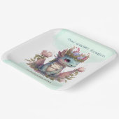 Vierjähriger Mädchendrache Pappteller (Gewinkelt)