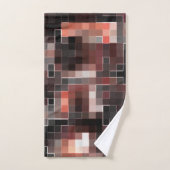 Vierkachelmosaik in Beige-Braun Badhandtuch Set (Handtuch)