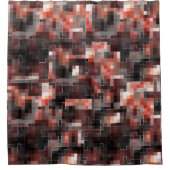 Vierkachelmosaik in Beige-Braun Duschvorhang (Vorderseite)