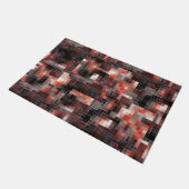 Vierkachelmosaik in Beige-Braun Fußmatte (Schrägansicht)